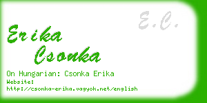 erika csonka business card